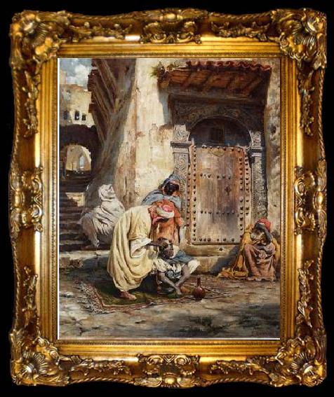 framed  unknow artist Arab or Arabic people and life. Orientalism oil paintings 444, ta009-2
